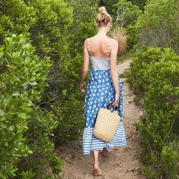 🆕💕HP💕{J.Crew} Button-Front Mixed Block Print Maxi - Picture 6 of 16